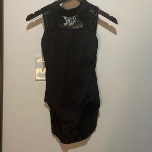 Gorgeous mock turtle neck lace leotard